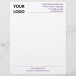 Custom Logo Business Letterhead - Choose Colours<br><div class="desc">Your Colours - Simple Personalized Business Office Letterhead with Logo - Add Your Logo - Image / Business Name - Company / Address - Contact Information - Resize and move or remove and add elements / image with customization tool. Choose / add your favourite elements and text colours and font...</div>