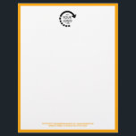 Custom Logo Business  Letterhead | Retro Gold<br><div class="desc">A minimalist modern custom logo template with colour coordinating products to showcase your brand. If you need any help customizing this product,  you can contact me for help using the message button below.</div>
