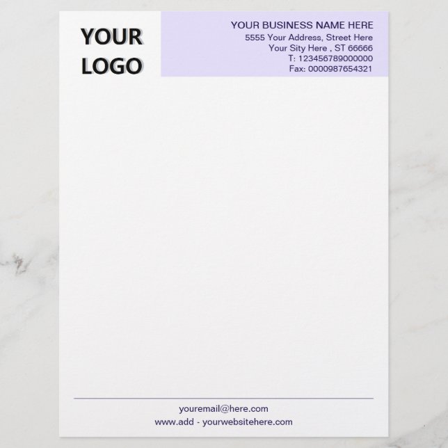 Custom Logo Business Letterhead Template (Front)