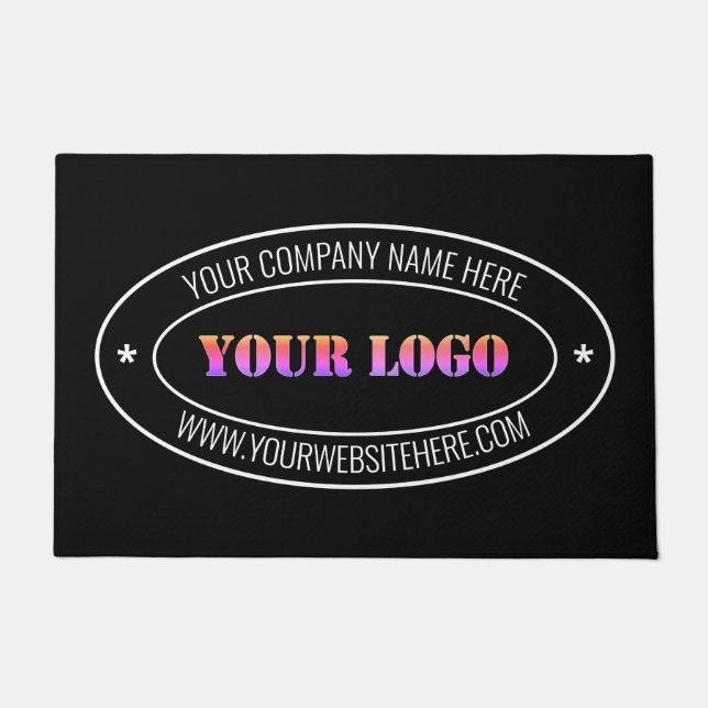 Custom Logo Business Name Office Personalized Doormat (Front)