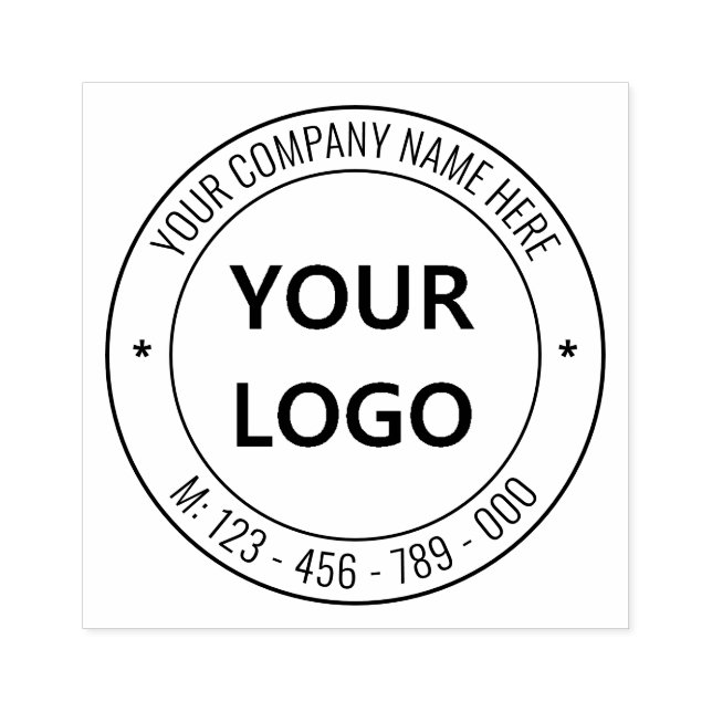 Custom Logo Business Name Phone Personalized Rubber Stamp (Imprint)