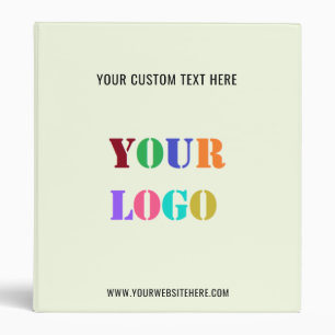 Custom Logo Business Name Website Ring Binder