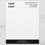 Custom Logo Business Office Colours Letterhead<br><div class="desc">Your Colours and Font - Custom Simple Personalized Modern Design Business Office Letterhead with Logo - Add Your Logo - Image / Business Name - Company / Address - Contact Information - Resize and move or remove and add elements / image with customization tool. Choose Your Elemant and Text Colours...</div>
