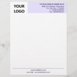 Custom Logo Business Office Colours Letterhead<br><div class="desc">Your Colours and Font - Custom Simple Personalized Modern Design Business Office Letterhead with Logo - Add Your Logo - Image / Business Name - Company / Address - Contact Information - Resize and move or remove and add elements / image with customization tool. Choose Your Elemant and Text Colours...</div>