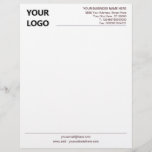 Custom Logo Business Office Letterhead Your Colour<br><div class="desc">Your Colours and Font - Custom  Business Office Letterhead with Logo - Add Your Logo - Image / Business Name - Company / Address - Contact Information - Resize and move or remove and add elements / image with customization tool. 
Good Luck - Be Happy :)</div>