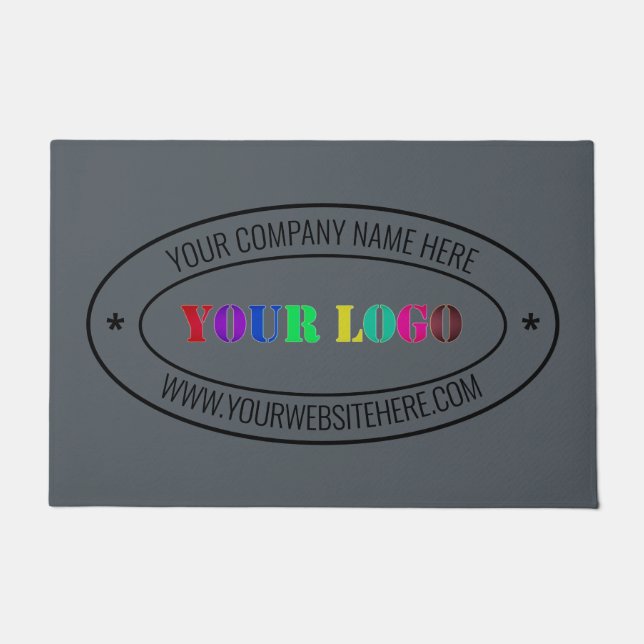 Custom Logo Business Office Personalized Doormat (Front)