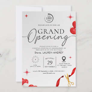 Custom Logo Business Open House Invitation
