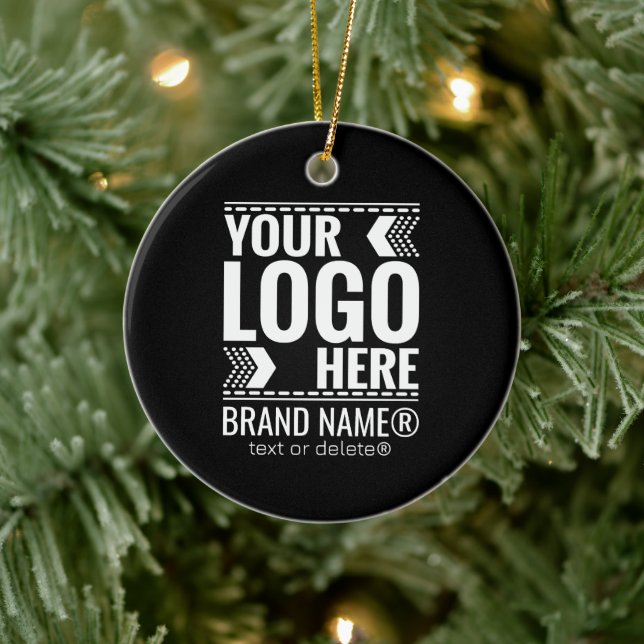 Custom Logo, Business or Brand Logo Personalized  Ceramic Ornament (Tree)