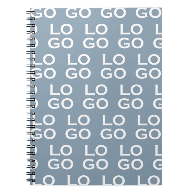 Custom Logo Business or Company on Light Blue Notebook (Front)