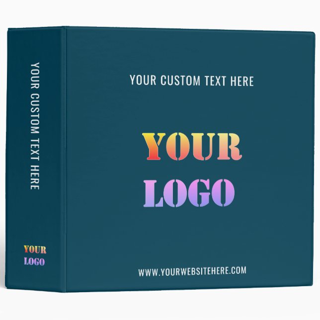Custom Logo Business Personalized - Choose Colours Binder (Front/Spine)