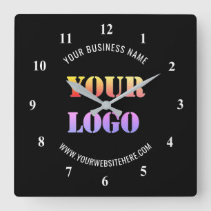 Custom Logo Business Promotional Personalized Your Square Wall Clock