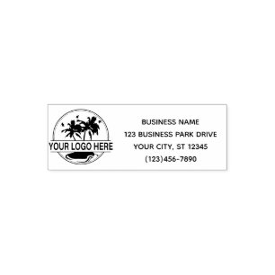 Custom Logo Business Return Address Self-inking Stamp