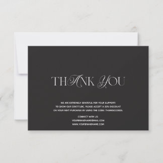 Custom Logo Business Thank You Card
