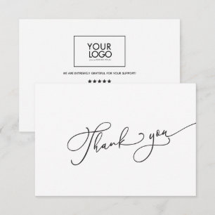 Custom Logo Business Thank You  Card