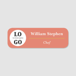 Custom Logo Chef Restaurant Magnetic  Name Tag