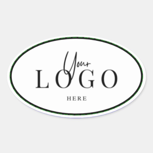 Custom logo classic oval sticker (Front)