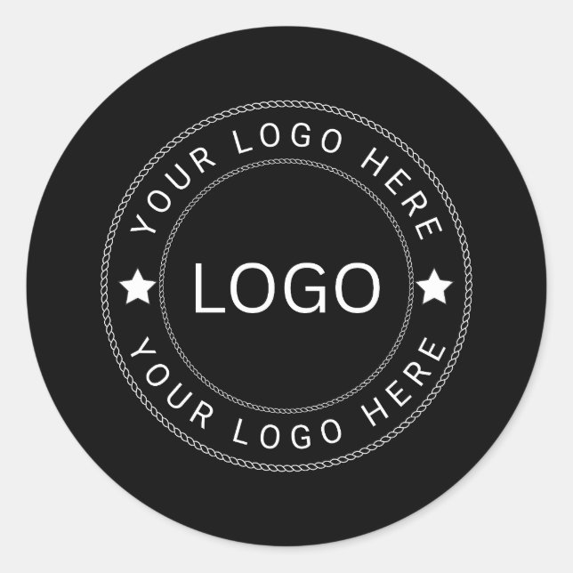 Custom Logo Classic Round Sticker (Front)