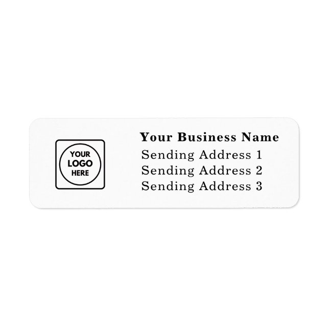 Custom Logo Clean Professional Return Brand Label (Front)