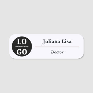 Custom Logo Clinic Employee Magnetic  Name Tag