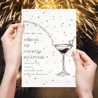 Custom logo Cocktail Corporate Business Event Invitation