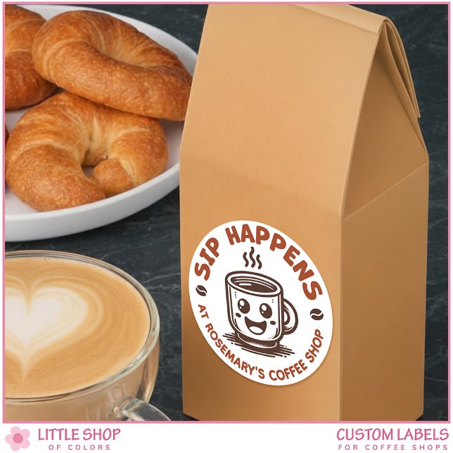 Custom Logo Coffee Shop Cafe Product Labels (Creator Uploaded)