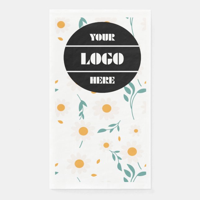 Custom Logo Colorful Flower Pattern Party Napkin (Front)