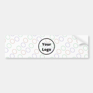Custom logo colourful circles on white bumper sticker