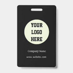 Custom Logo Company Black Business Corporate  Badge