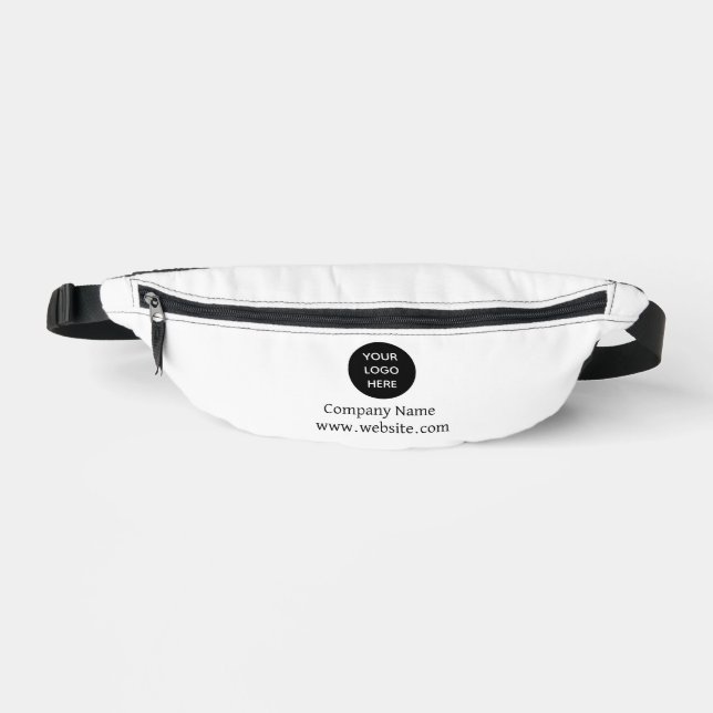 Custom Logo Company Black Business Corporate Fanny Pack (Front)
