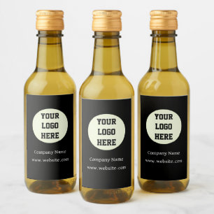 Custom Logo Company Black Business Corporate  Wine Label