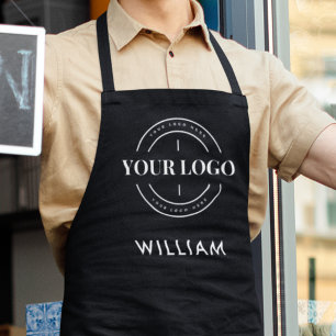 Custom Logo Company Business Corporate Staff Name Apron