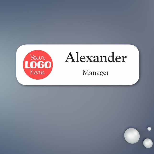 Custom Logo Company Employee Name Tag (Creator Uploaded)