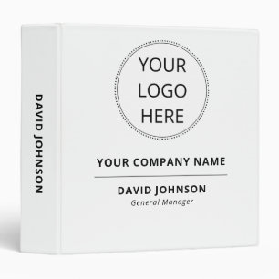 Custom Logo Company Name Employee Name Binder