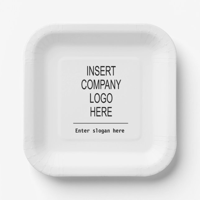 Custom logo company promotional marketing paper plate (Front)
