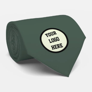 Custom Logo Company Sage Green Business Corporate Tie