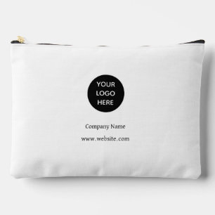 Custom Logo Company White Business Corporate Accessory Pouch