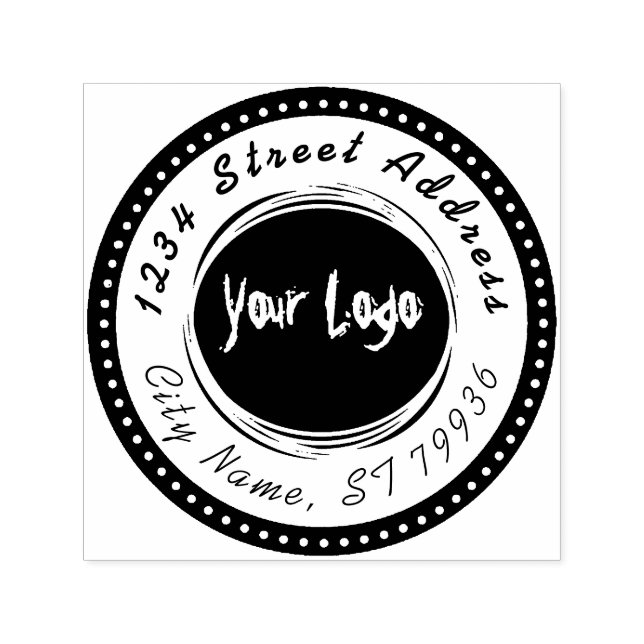 Custom Logo Company With Address Self-inking Stamp (Design)