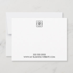 Custom Logo Contact Minimalist Note Card