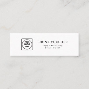 Custom Logo   Corporate Event Drink Voucher Design Mini Business Card