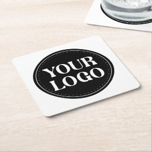 Custom Logo Corporate Holiday Gift Keepsakes Bulk Square Paper Coaster