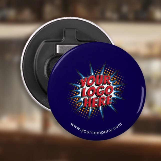 Custom Logo, Custom Text, Blue Bottle Opener (Creator Uploaded)
