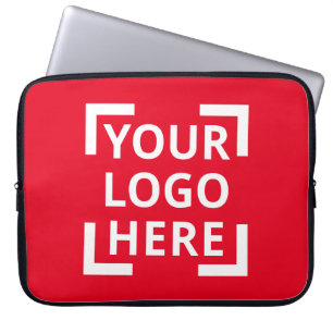 Custom Logo Dark Red Laptop Sleeve