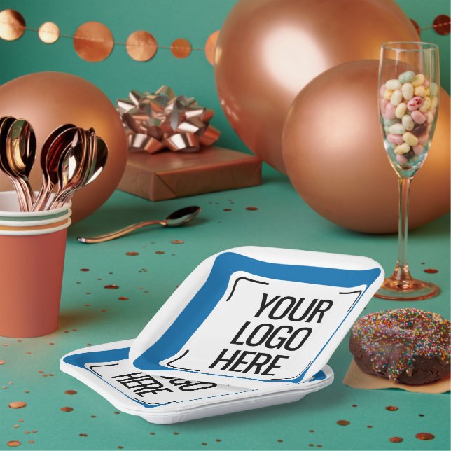 Custom Logo Design, Company Logo, Team Logo, Perso Paper Plate (Multi)