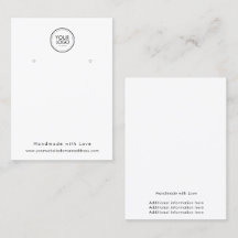 Custom Logo Earring Display Business Card