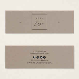 Custom Logo • Earring Hoops Studs Display Card