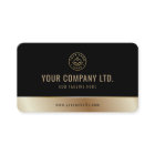Custom Logo Elegant Black Gold QR Code