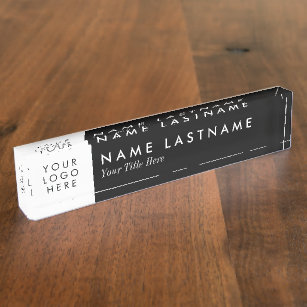 Black And White Desk Name Plates Zazzle Ca