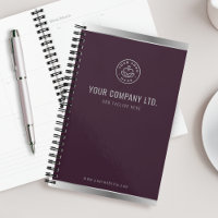 Custom Logo Elegant Burgundy Red Silver