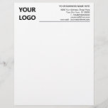 Custom Logo Elegant Business Office Letterhead<br><div class="desc">Custom Simple Personalized Your Business Office or Personal Letterhead with Logo / Photo - Add Your Logo - Image - Photo / Name - Company / Address / Contact Information - Phone / E-mail / Website / more. Choose / add your favourite font - text colours. Resize and move or...</div>