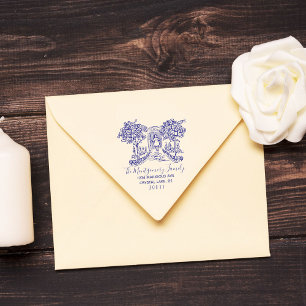 Custom Logo Elegant Family Name Return Address Self-inking Stamp